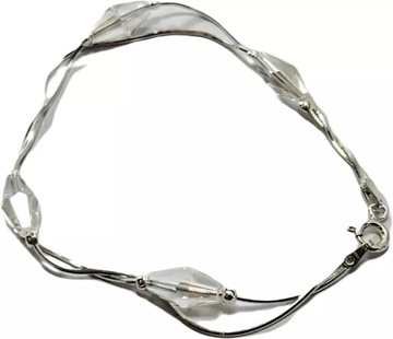 SDG148 SREBRO 925 BRANSOLETKA 4,2G ROMBY DŁUGOŚĆ 19 CM