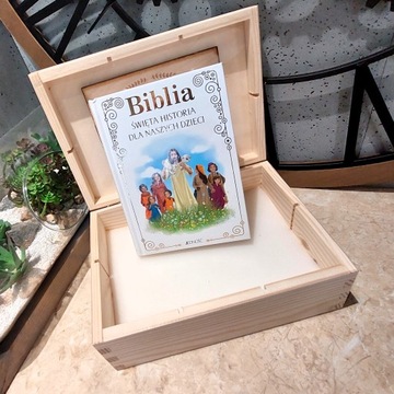Prezent na Chrzest Święty Komunie Roczek Biblia