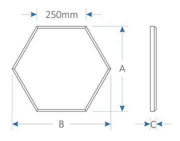 Декоративная сотовая акустическая панель HEXAGON 3см