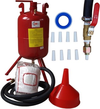 СИФОННАЯ ПЕСОЧНАЯ МАШИНА 38Л МОБИЛЬНАЯ НА КОЛЕСАХ + МАСКА + 16 НАСАДОК - САМАЯ МОЩНАЯ