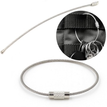 Установите 50x KeyBlink Karabinan Steel Cable, скрученный до длины клавиши 10 см.