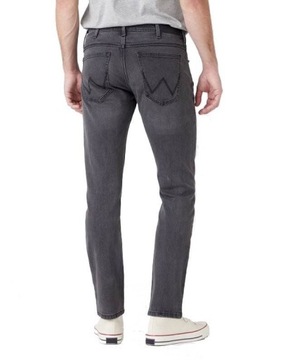 WRANGLER spodnie HIGH waist GREY jeans SLIM _ W38 L30