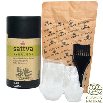 Ziołowa farba do włosów CZERŃ 150g sattva AYURVEDA