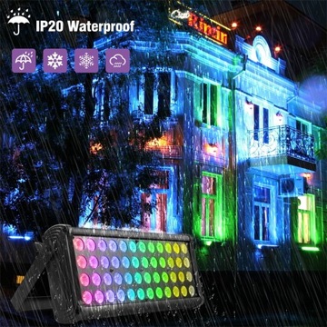 4IN1 -24LED КРАСЯЩИЙ ПРОЖЕКТОР СТЕПЕННЫЙ СВЕТ ДЛЯ МОЙКИ