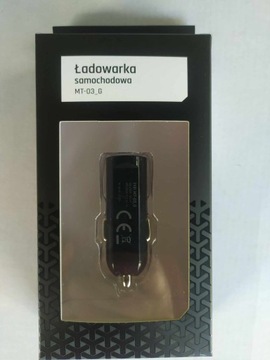 Ładowarka samochodowa USB Czarna 1A