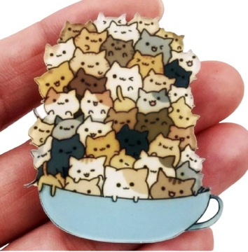 БУЛАВКА, БРОШЬ КОТЯТА, УКРАШЕНИЕ, ЗНАК ЧАШКИ