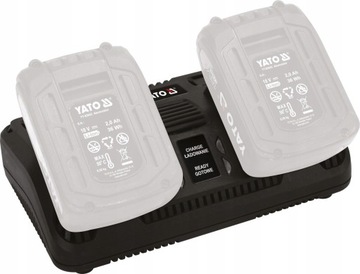 YATO LI-ION BATTERY 2Ah 2шт. Индикатор заряда + двойное зарядное устройство
