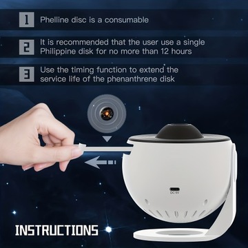 YUNNOVA 12 в 1 Планетарий Проектор Galaxy Light 360° Ro