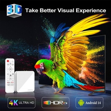 Smart TV Box H96 Max Android 14 WiFi6 BT Pilot Control 4K Quad Core