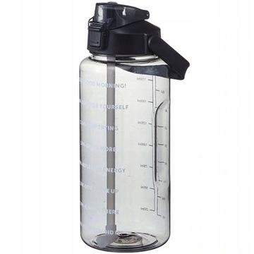 BUTELKA BIDON 2L 2000ML Z PRZYPOMNIENIEM ZE SŁOMKĄ