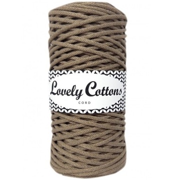 Sznurek makramy Lovely Cottons pleciony 3mm Lniany