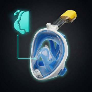 Полнолицевая водолазная маска для детей для снорклинга S/M AntiFog