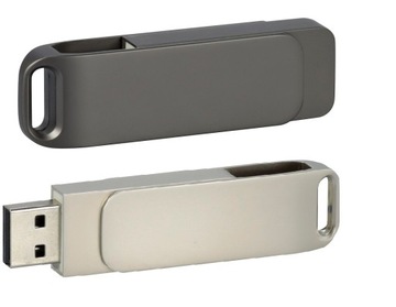 PENDRIVE REKLAMOWY z logo METALOWY OBROTOWY PDm-1 GRAWER 2GB USB 2.0 10 SZT