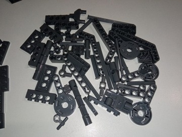 lego mix mix - маленькие технические серые элементы автомобиля, много (P)