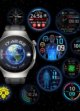 Zegarek KARDIOWATCH z Pomiarem Glukozy EKG Skład Krwi Ciśnienie PULS AMOLED