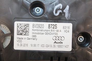 AUDI Q2 2016 PŘÍSTROJOVÁ DESKA BUDÍK 8V0920872S