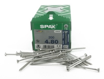 Wkręty Spax 4x80 200szt WIROX 4CUT TXTG 3/4 T20