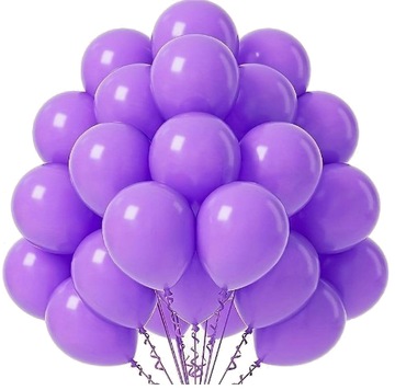 BALONY LATEKSOWE FIOLETOWE pastelowe dekoracja duże urodziny 100szt