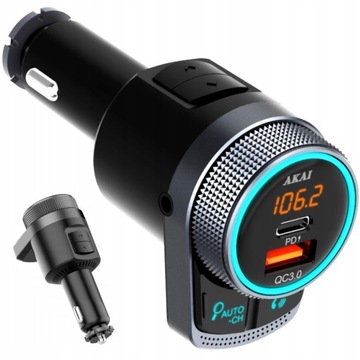 TRANSMITER FM BLUETOOTH ŁADOWARKA AKAI FMT-80BT