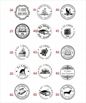 EX LIBRIS LOGO деревянный книжный штамп FI 40 мм подарок