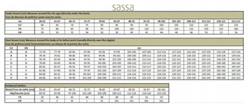 Sassa 580 modelujące Wysokie z koronką EU 90/46