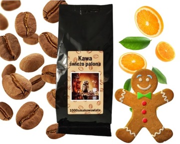 ŚWIĄTECZNA - kawa aromatyzowana NA PREZENT 100 g pomarańcz piernik