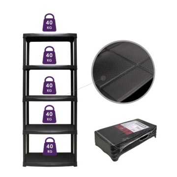 ПОЛКА ПЛАСТИКОВАЯ ДЛЯ ГАРАЖА ПОДВАЛА 200кг 80x40x176 TUV