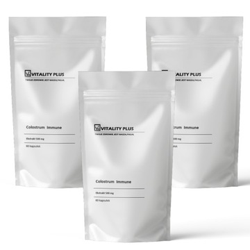 Colostrum immune IG 40 SIARA BYDLĘCA Zestaw 500 mg 40% immunoglobuliny