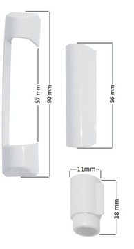 КРЫШКИ SWS 3, ОБРЕЗАННЫЕ ПЕТЛЯМИ WINKHAUS, БЕЛЫЕ ПЛАСТИКОВЫЕ КРЫШКИ, КРЫШКИ