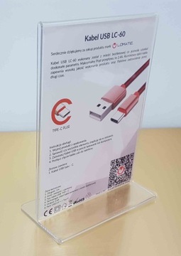 Stojak Plexi typ T A6 menu ulotka dwustronny