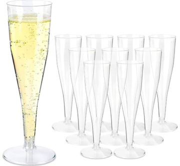 Kieliszki do szampana plastikowe 120 ml 10szt