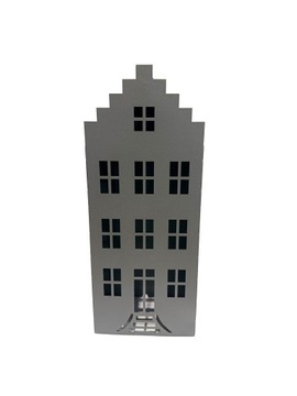 DOMEK LAMPION NA LED SWIECE LATARNIA MAŁY 33 CM ANTRACYT LATARENKA