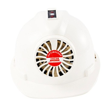 Каска с защитным шлемом для вентилятора, зарядка, 4 уровня скорости, белый