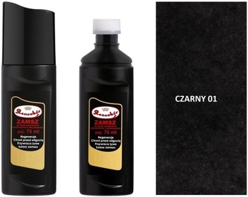 CZARNY RENOWATOR KOLORU SKÓRY ZAMSZU NUBUKU WELURU PŁYN RENOSKÓR PASTA EKO