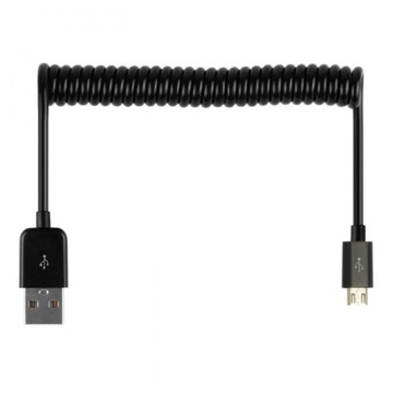 Kabel Sprężynka Spirala Micro USB Ładowarka
