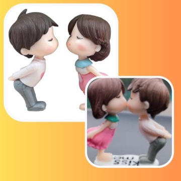 УКРАШЕНИЕ ПРИБОРНОЙ ПАНЕЛИ АВТОМОБИЛЯ ФИГУРКИ ПОДАРОК ДЕНЬ СВЯТОГО ВАЛЕНТИНА ПАРА ПОЦЕЛУЙ