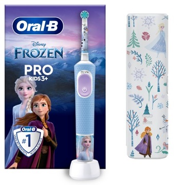 Детская электрическая зубная щетка Oral-B Pro Kids Frozen + футляр 3+
