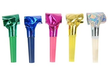СВИСТОК НА ДЕНЬ РОЖДЕНИЯ ГОЛОГРАФ СМЕШАННЫЕ ЦВЕТА 1 шт.
