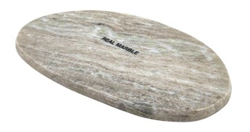 Marmurowy talerz, tacka - beżowy 24x15 cm