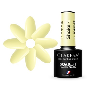 CLARESA KREMOWY PASTEL LAKIER HYBRYDOWY 5ml SHAKE4