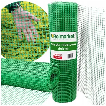 SIATKA PLASTIKOWA OGRODZENIOWA 0,8M X 50M RABATOWA OGRODOWA PCV ZIELONA