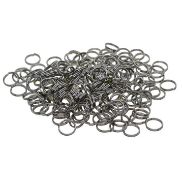 200 sztuk/partia stalowe metalowe klucze dzielone breloki do kluczy ustalenia 6mm, 7mm