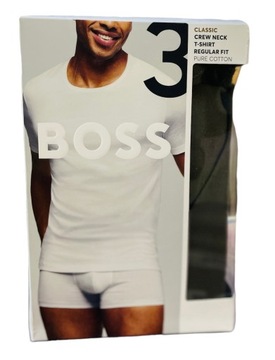 KOSZULKI MĘSKIE TRZYPAK HUGO BOSS XL BAWEŁNA LOGO BOSS