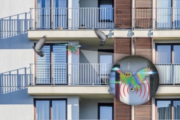 ОТПУСКАТЕЛЬ ДЛЯ ГОЛУБЕЙ, СЕЛЛИНГОВ, ПТИЦ, СВЕТООТРАЖАЮЩАЯ СОВУ В ПОЛЁТЕ, БЕЗ ГОЛОГРАММЫ ВРЕДИТЕЛЕЙ