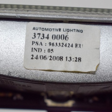 CITROEN C6 2007 SVĚTLO SEDADLA PŘEDNÍHO