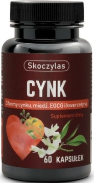 SKOCZYLAS Cynk 3 FORMY MIEDŹ EGCG KWERCYTYNA 60kap