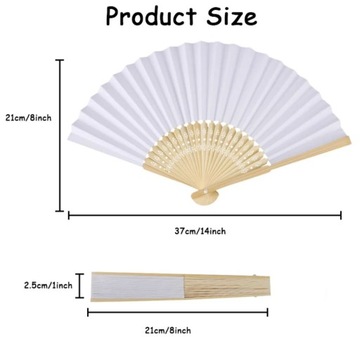 Белый деревянный бумажный веер складной DIY летняя свадьба невесты