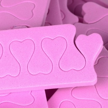 HEARTS Разделители для педикюра стоп из пены EVA 100 пар 200 шт Розовый