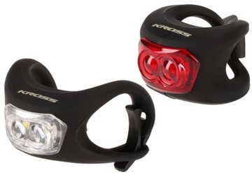 oświetlenie rowerowe kross silicone 2 led light set