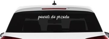 Naklejka NAPIS NA ZAMÓWIENIE na przednią tylnią szybę auta busa sklep *80cm